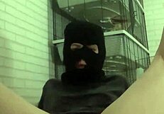 Horny gay guy gets piss play on tattooed ass on sofa