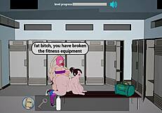 Fuckerman part 5 features bimbo with big tits in sex gym