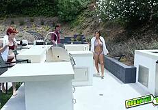 Horny teens spread legs for licking and doggystyle action