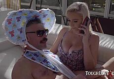 Big tits blonde gets cock and cunilingus in this porn video