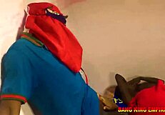 My horny neighbor helps fuck her with big black cock 😈