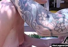 Alex Legend seduces realtor Krissy Lynn in the backyard