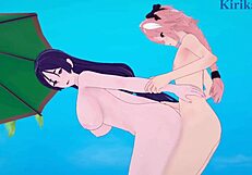 morgan le fay and minamoto no raikou and astolfo intense sex - fate grand order hentai