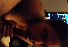 Woozie vert sucks monster cock hard!