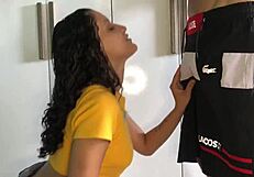 HOT BRAZILIAN DELIVERS SLOPPY BLOWJOB