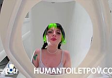 Kittycamtime Caught Off Guard By Human Toilet In Goth Fetish Pov