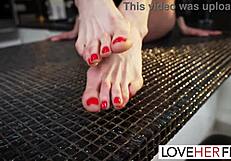 Tanya Virago’s sexy feet and big tits will make you want more