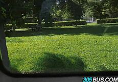 yo, tiny latina veronica rodriguez bangs two cocks on the 305bus, wild!