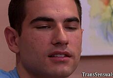 Cum in mouth action with trans beauty