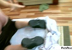 gorgeous teen 18+ blonde gets horny massage with blowjob and facial