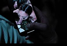 Busty chick freezes in time and gets fucked by three dudes in the forest