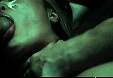 Busty chick freezes in time and gets fucked by three dudes in the forest