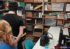 Milf LP Officer Slams Male Shoplifter in Office