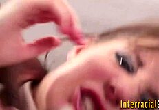 Hey, this slut gets interracial assfucking with big black cock