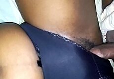 A black beauty gets her beaver dicked in a bedroom set