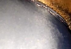 pant pulled aside for curvy ebony dorm action