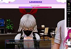 Vtuber Lewdneko Moans Through Harem Hotel's Intense Scenes?