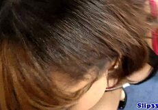 Teen model interacts with pensioner in classy setting