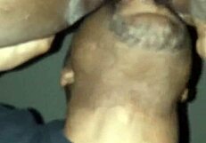 Ebony pussy eaten before bed