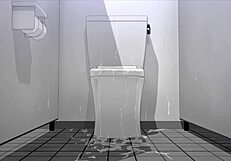 Detailed scene with schoolgirl in anime style