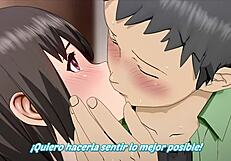 Detailed scene with schoolgirl in anime style