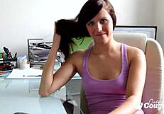 Milf Morgan Blanchette Fingers Pussy with Toys at Office