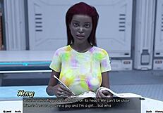 stranded in space with blonde virgin for motorboating fun