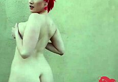 redhead siri says, 'this big toy feels amazing outdoors'