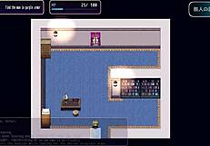 Japanese anime hentai features big tits in cuckold game with old man