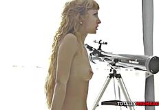 Real Redhead Russian Teen 18+ Shows Pussy in Softcore Scene