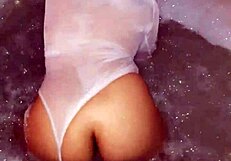 the horny latina girl gets very wet after masturbating