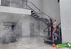 Horny Step Dads Feel Intense Pleasure Fucking Cosplaying Girls Doggy Style