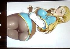Princess Zelda in latex anime tribute
