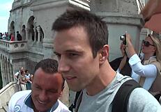 titus & lauro giotto team up to bang a horny chick in public