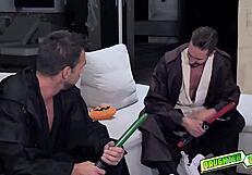 Hot cosplayers seduce their stepfathers and have sex with them in different positions