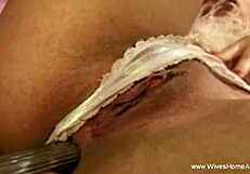 Mature milf trashy wifey performs slow sexy masturbation using toys and fingering solo