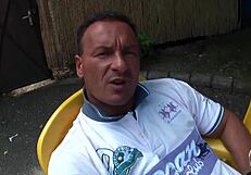 titus & lauro giotto team up to bang a horny chick in public