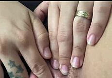 My cousin left her hand soaked in lube from self-pleasure
