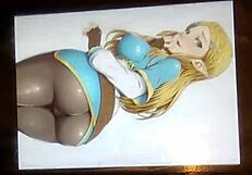Princess Zelda in latex anime tribute