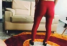 Big ass babe catches me masturbating and we fuck hard