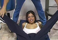 alexis amore moans while kissing her wet tight pussy