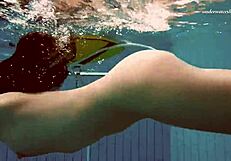 watch alla's big tits and juicy pussy as she swims naked in the hot pool