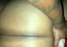 BBW con culo grande de Tinder muestra su culo gordo