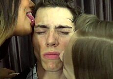 she licks the male snack in vore fetish scene