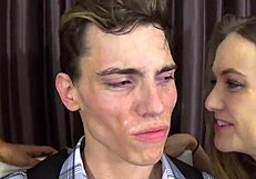 she licks the male snack in vore fetish scene