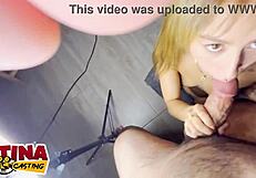 i'm nervous for my first latina casting with tight pussy and tattoo