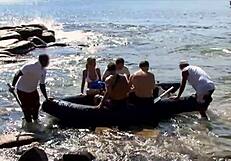 Ever tried an anal orgy right on the beach?