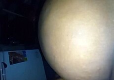 ebony newcomer spreads ass for big cock in first doggystyle scene.