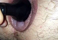 Fucking my puffy man pussy with a toy 😈