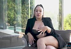 Plus Size Latina Model With Big Natural Tits Sophia Grey Hot Shoot With Playboy